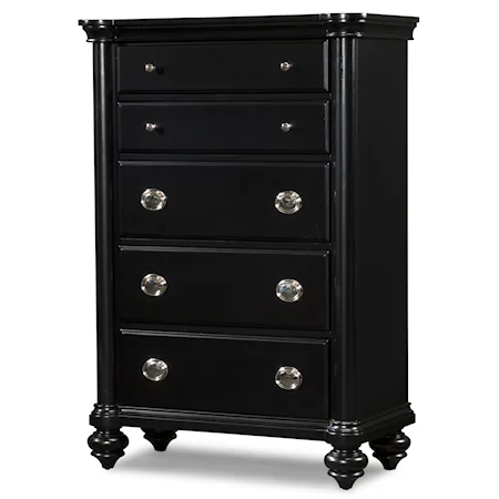 Five Drawer Chest with Pilasters